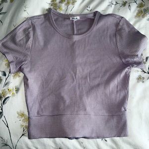 Lilac Purple Open Back T Shirt